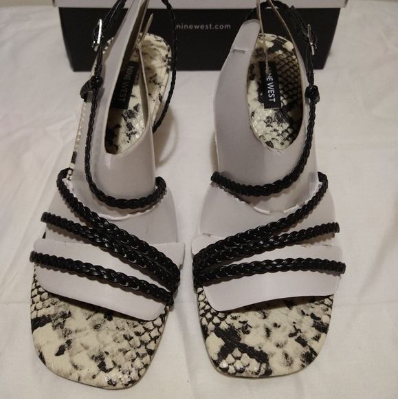 Nine West Game 2 Black Braided Strappy Sandals - Picture 8 of 15